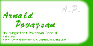 arnold povazsan business card